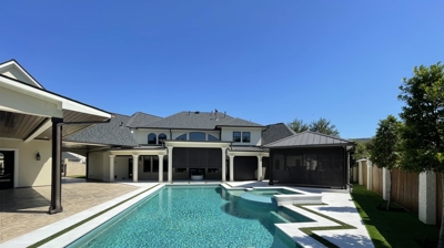 outdoor shades around pool