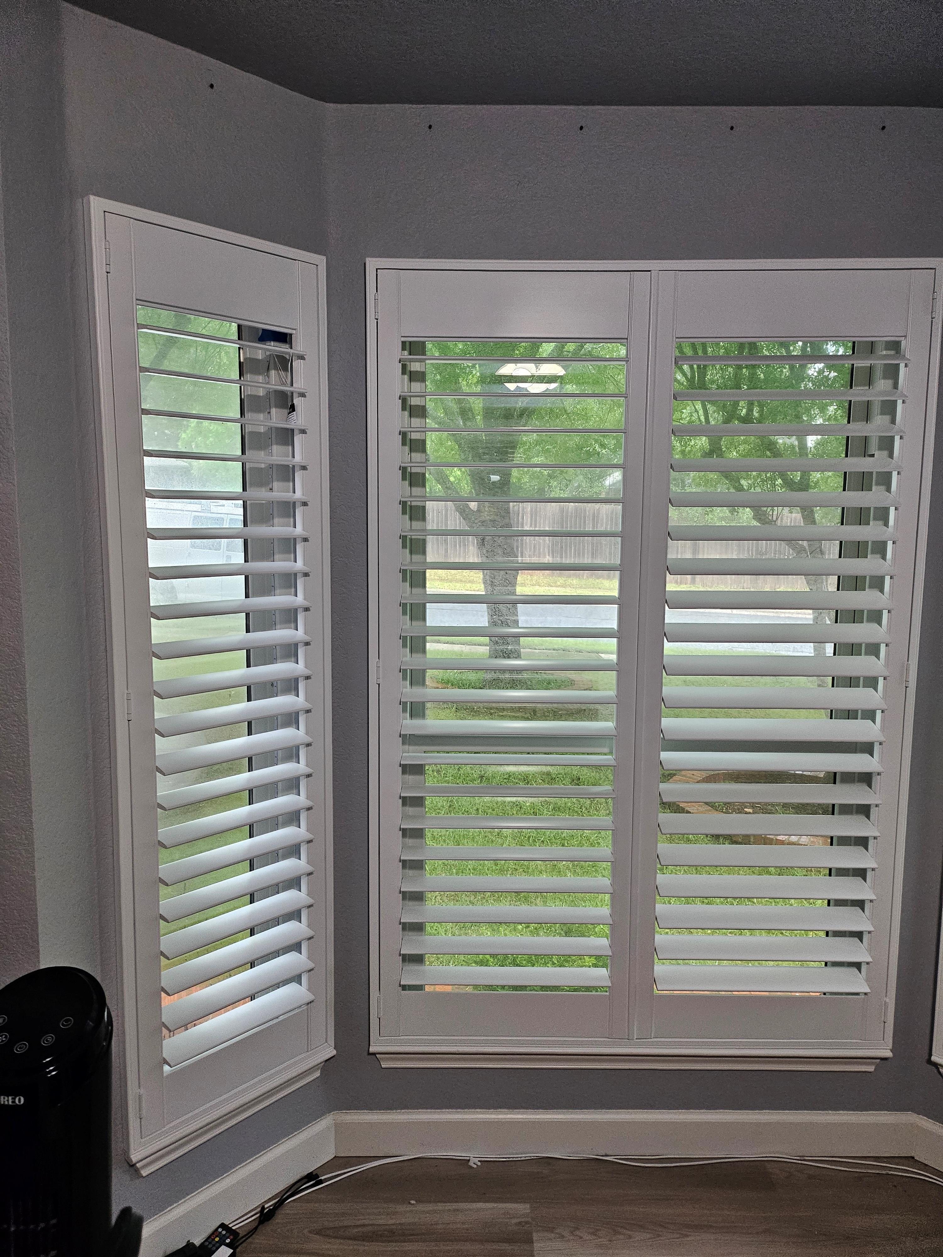 Corner Office Shutters – Tanglewood Forest