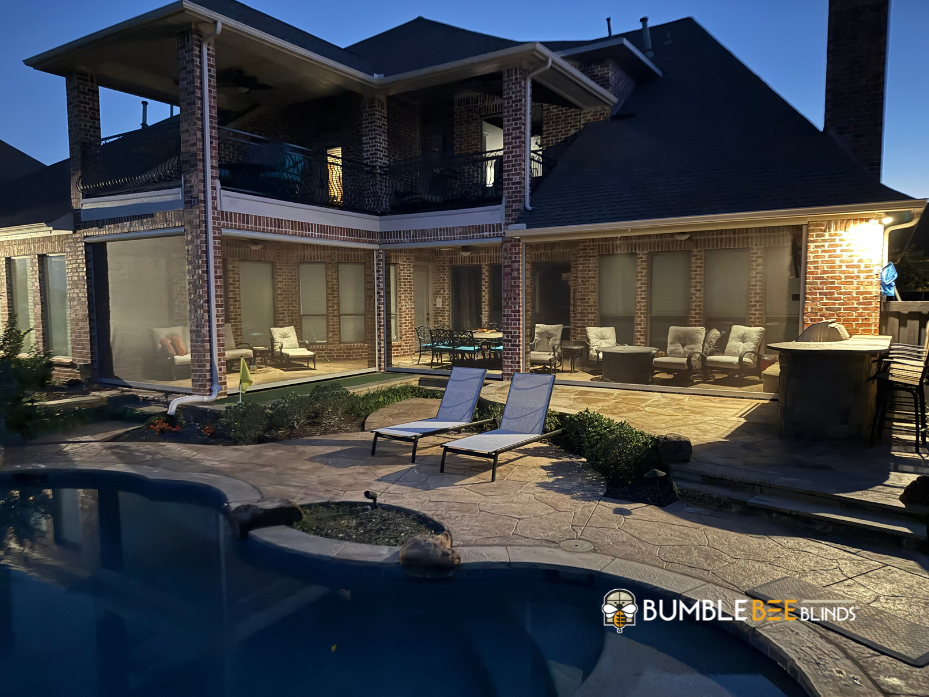 back yard exterior patio screen