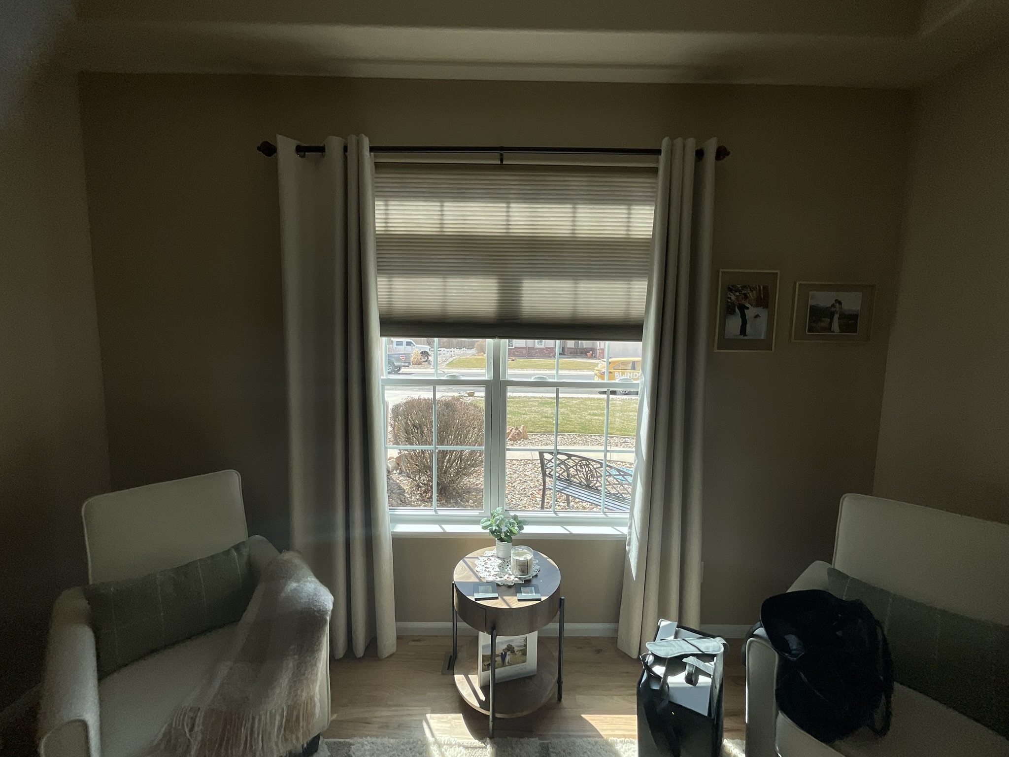 Decorative Drapery Panels with Wood Rod