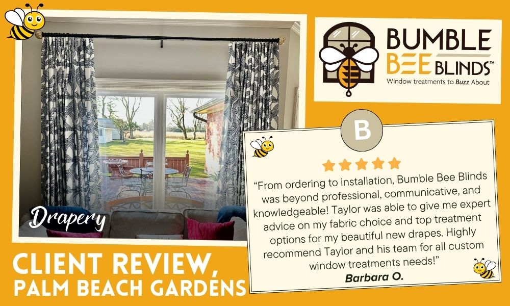 Custom Drapery Client Review in Palm Beach Gardens FL