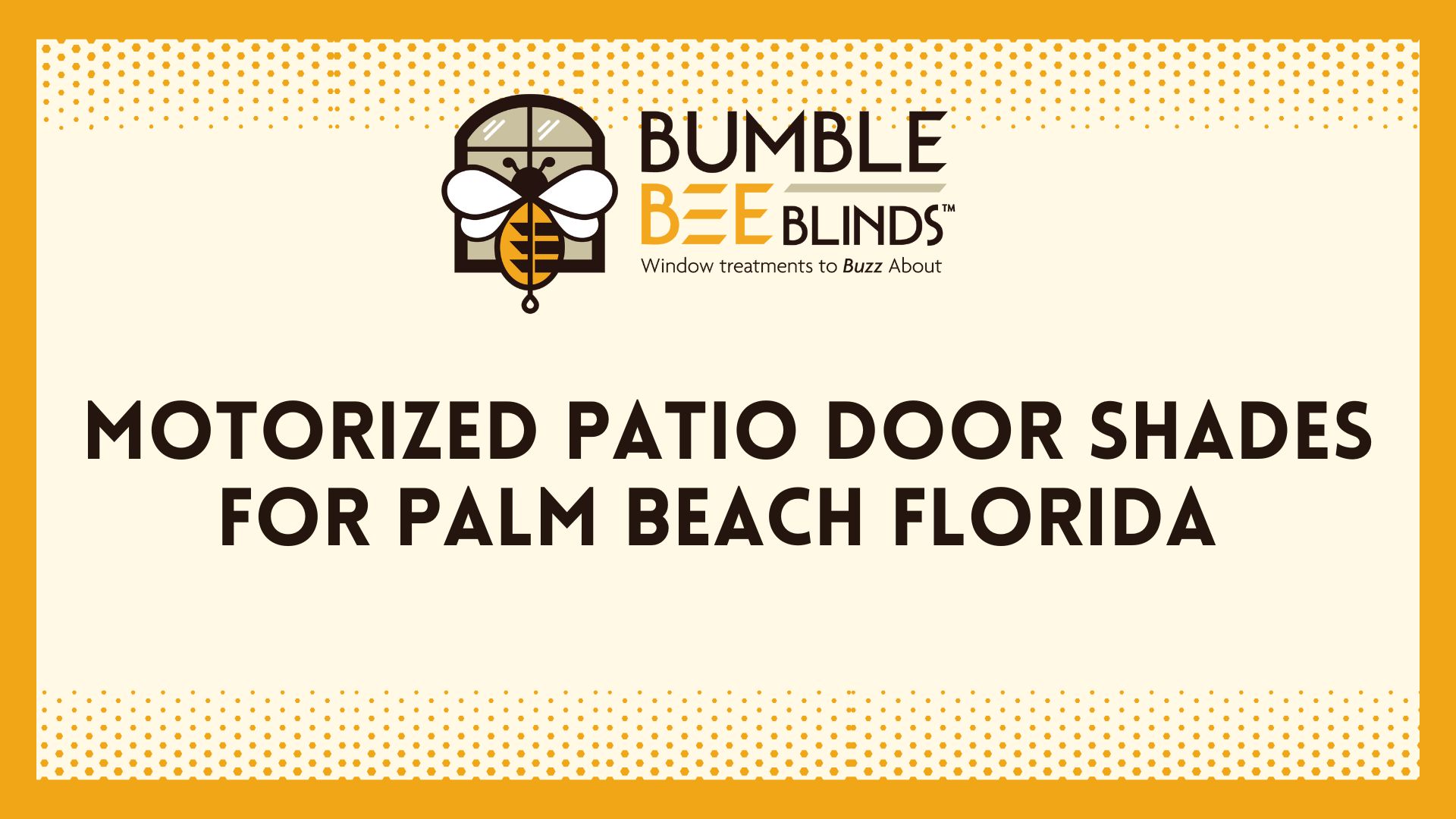 Motorized Patio Door Shades for Palm Beach FL