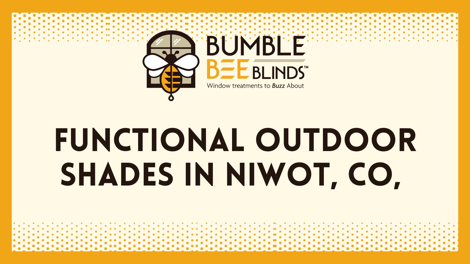 Outdoor Shades in Niwot, CO