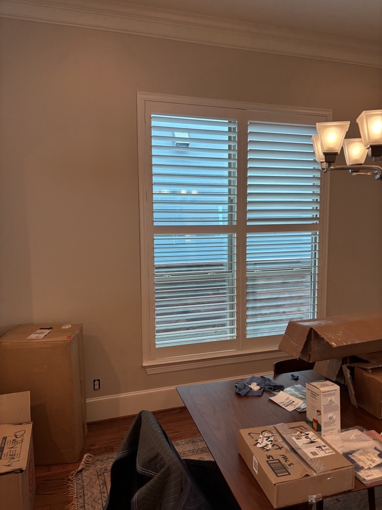 New Shutter Installation in Dining Room