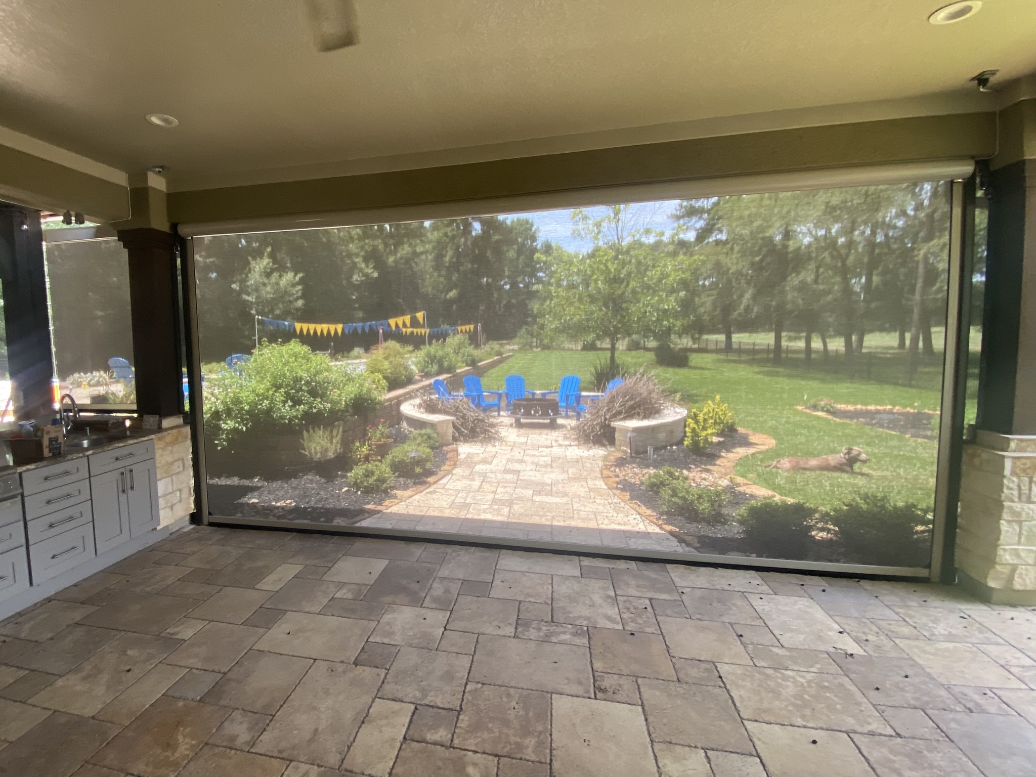 Large Motorized and Cable Guided Shades